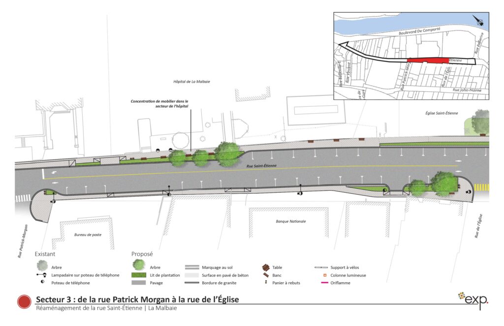 plan StE sec3 1024x663 Réfection et revitalisation du centre ville de La Malbaie