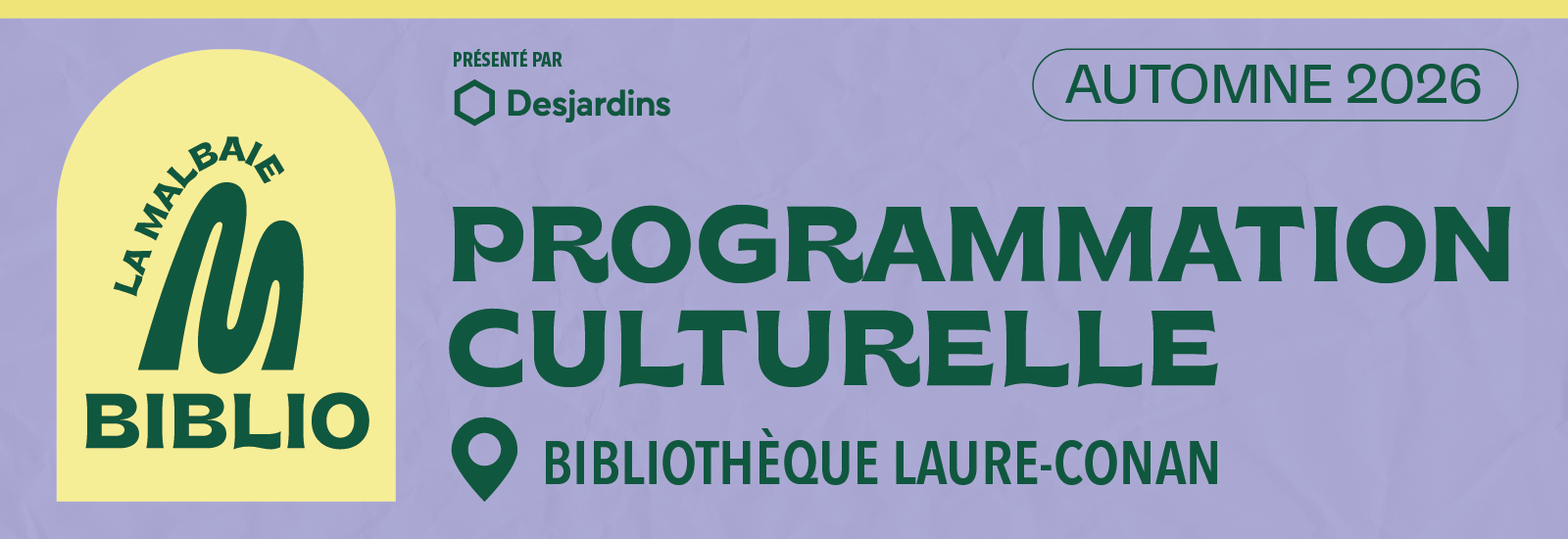 couv prog biblio 2026 1600x550 ville de la malbaie Accueil